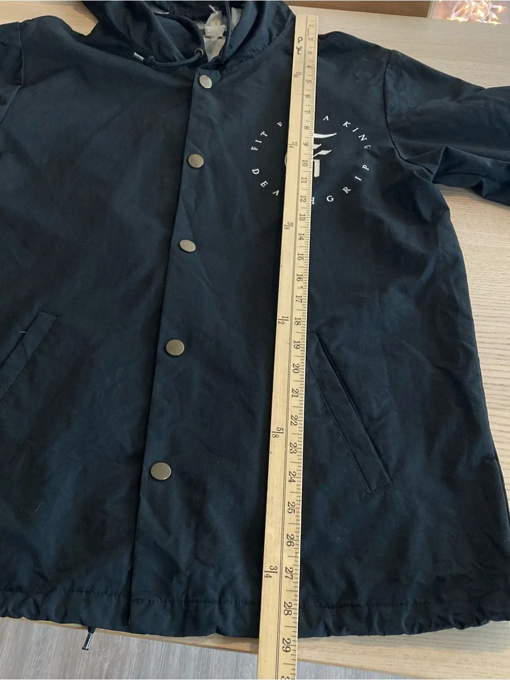 Fit For A King Deathgrip Windbreaker Size M with Hood And Metal Buttons Rock